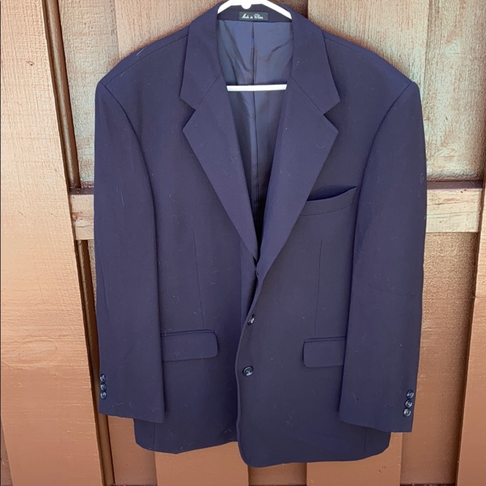 Riggings 100% wool lightweight navy suit blazer